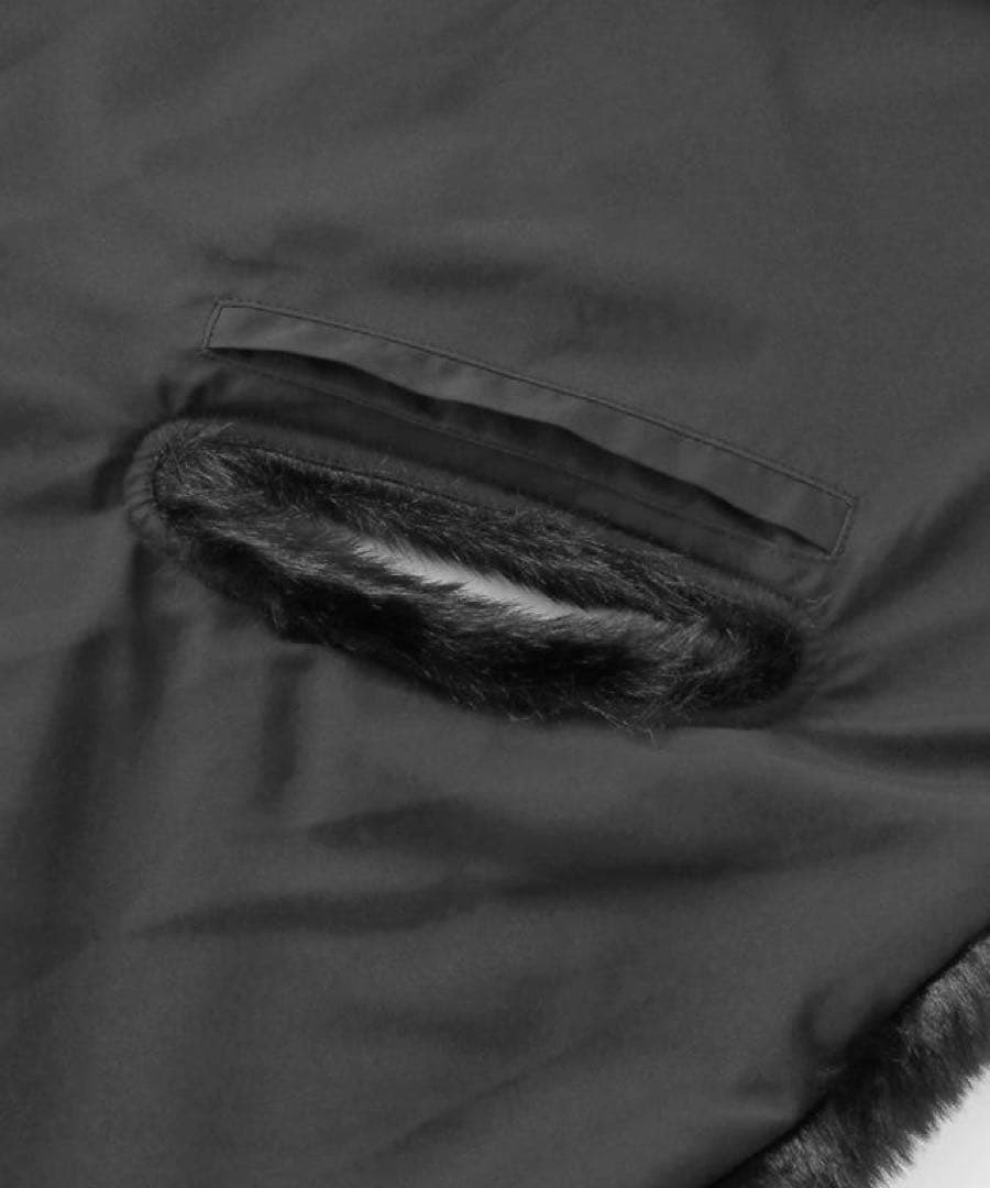 JENNE★リッチボリュームファーケープ　ブラック