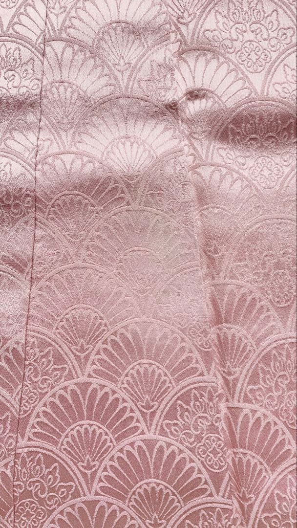 【訳あり特別価格】　正絹　訪問着　絞り　刺繍　ピンクマーメイド