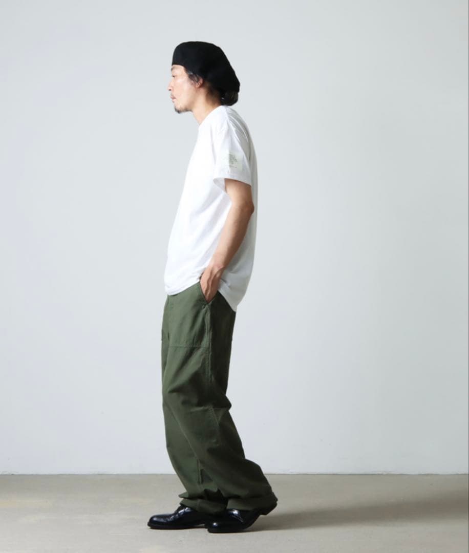 CIOTA スビンコットンバックサテンベイカーパンツ KHAKI 6