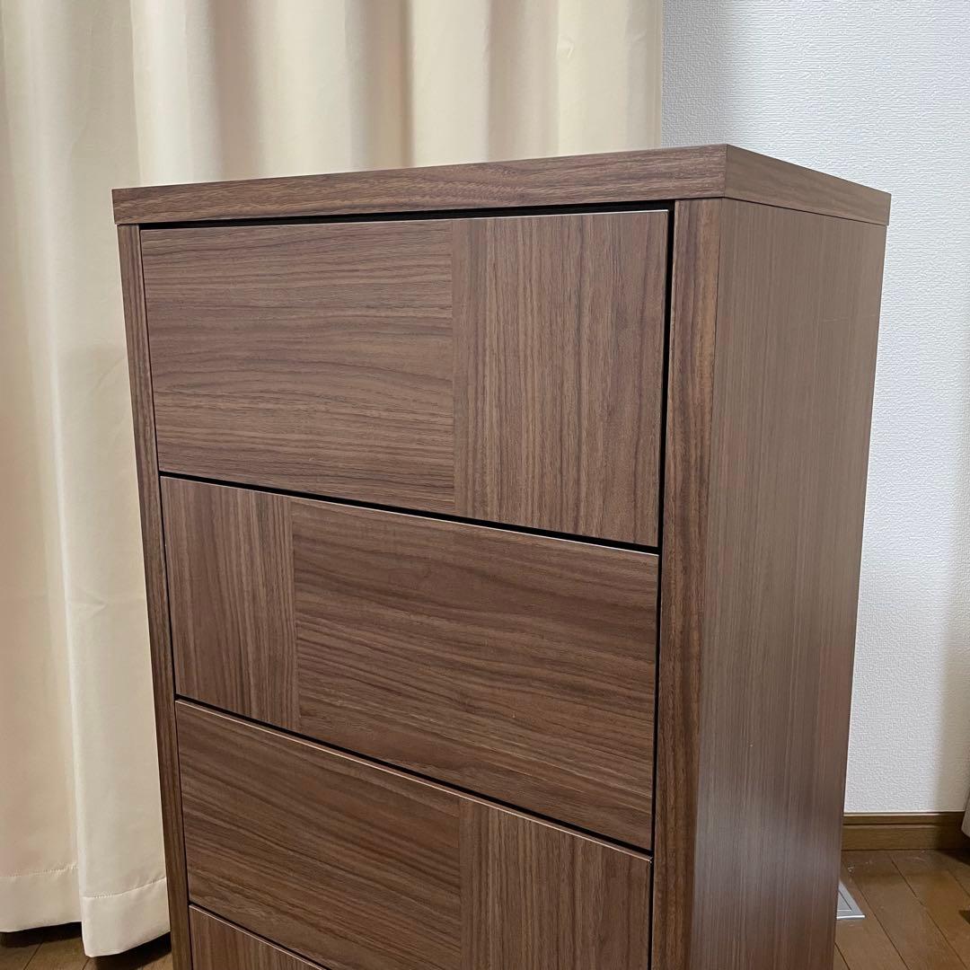 美品　丸繁木工　COMO 604 4段チェスト　プッシュタイプ　国産品　タンス