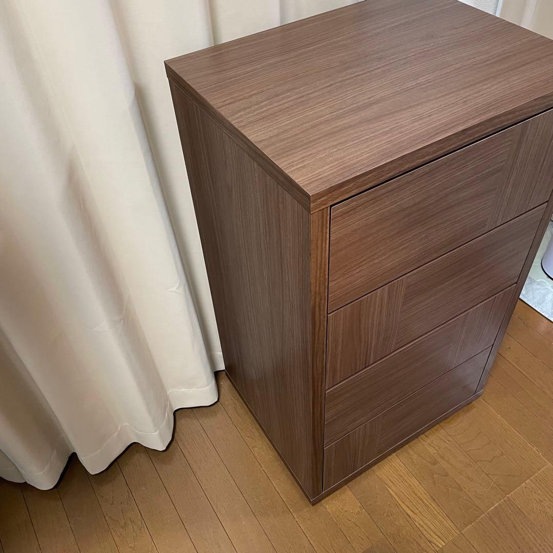 美品　丸繁木工　COMO 604 4段チェスト　プッシュタイプ　国産品　タンス