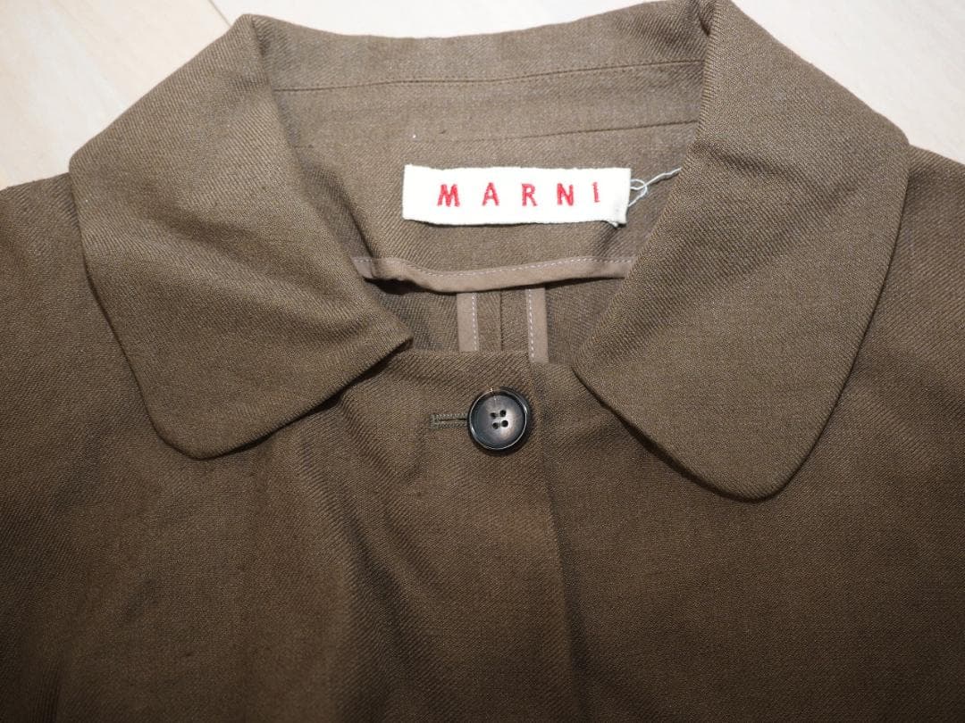 ヴィンテージ05AWアーカイブ マルニ リボンベルトリネン混コート38