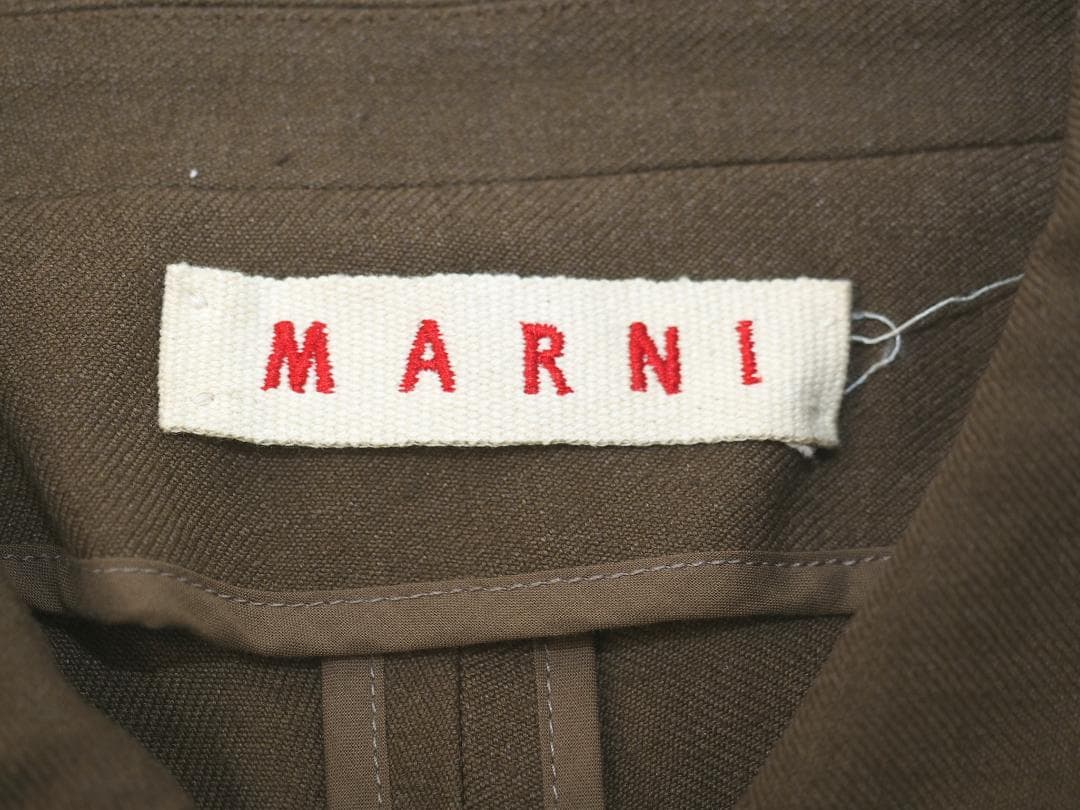 ヴィンテージ05AWアーカイブ マルニ リボンベルトリネン混コート38