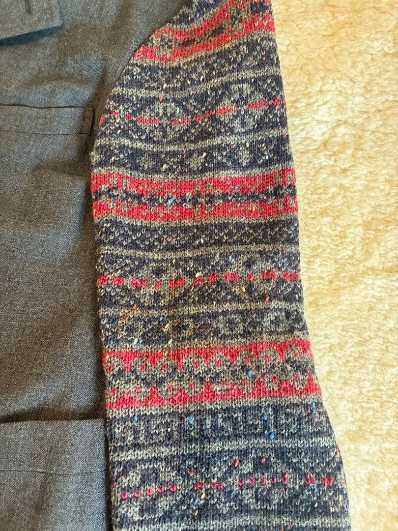 コムデギャルソン オム プリュス 袖ニット ドッキングジャケット