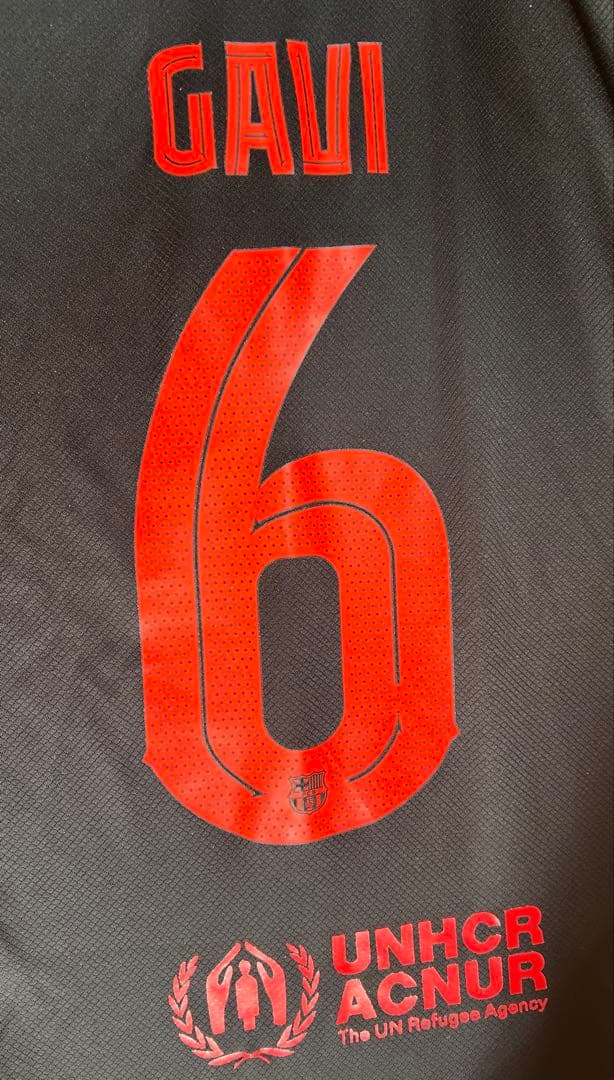 正規品　値下げ交渉是非　ガビ　CL バルセロナ24-25 アウェイユニ125周年