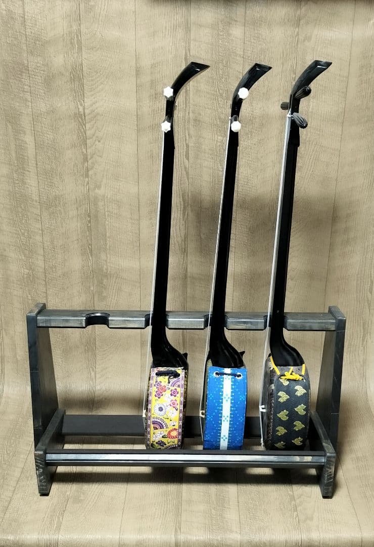 ♪ハンドメイド 沖縄三線ラック　折りたたみ収納　三線スタンド　♪