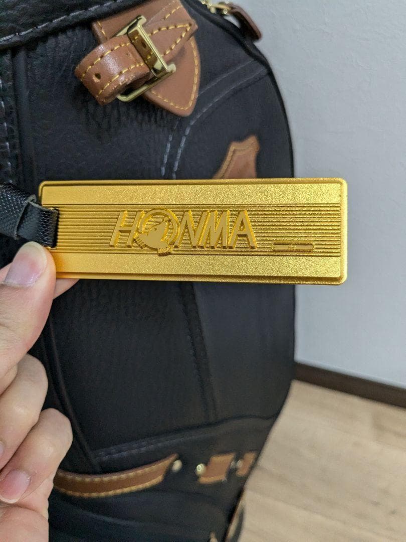 【美品】HONMA ブラック キャディバッグ 黒　ゴルフ　ゴルフバック　おしゃれ