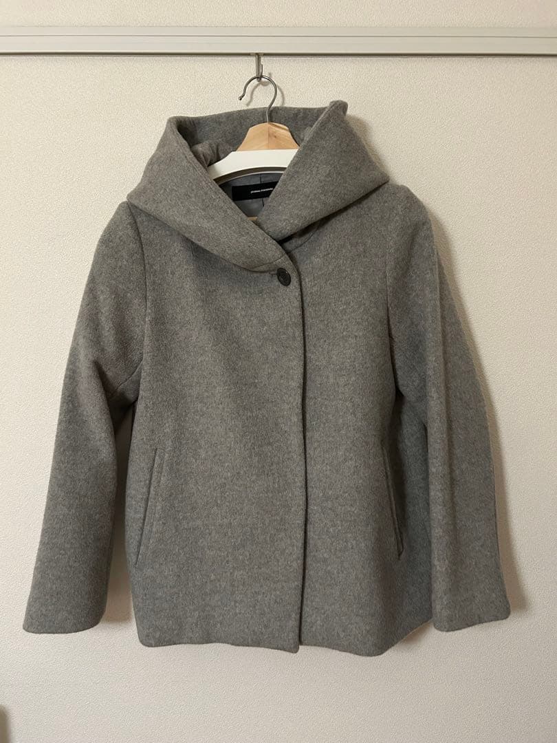 【ジャーナルスタンダード】フード付きウールコート Mサイズ