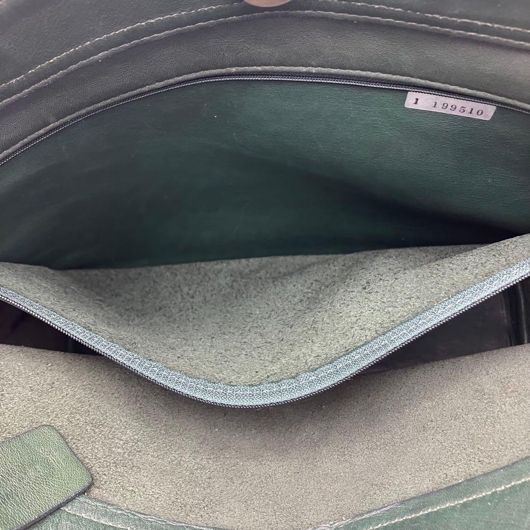 希少 オールドコーチ トートバッグ グリーン グラブタンレザー A4可 4140