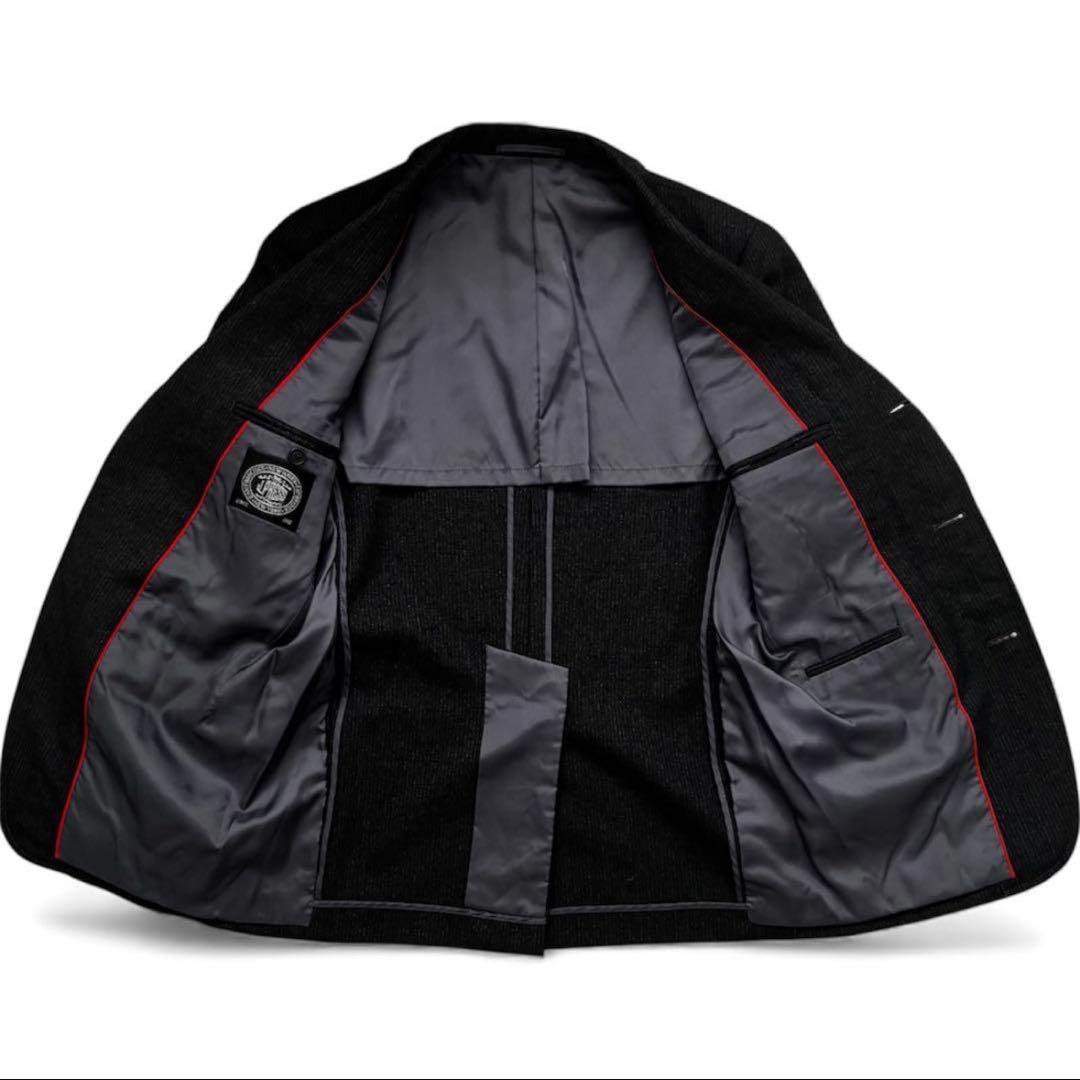 【美品】J. PRESS スリーピース スーツ グレー 毛 100% ストライプ