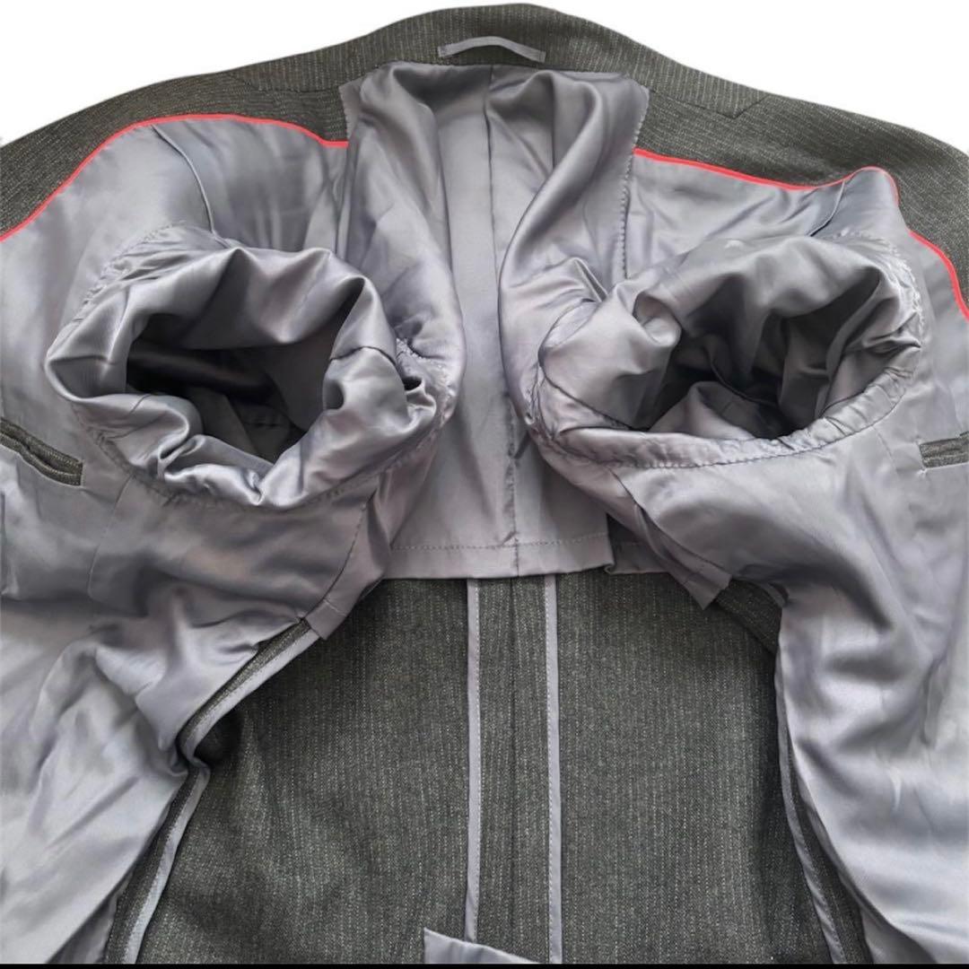【美品】J. PRESS スリーピース スーツ グレー 毛 100% ストライプ