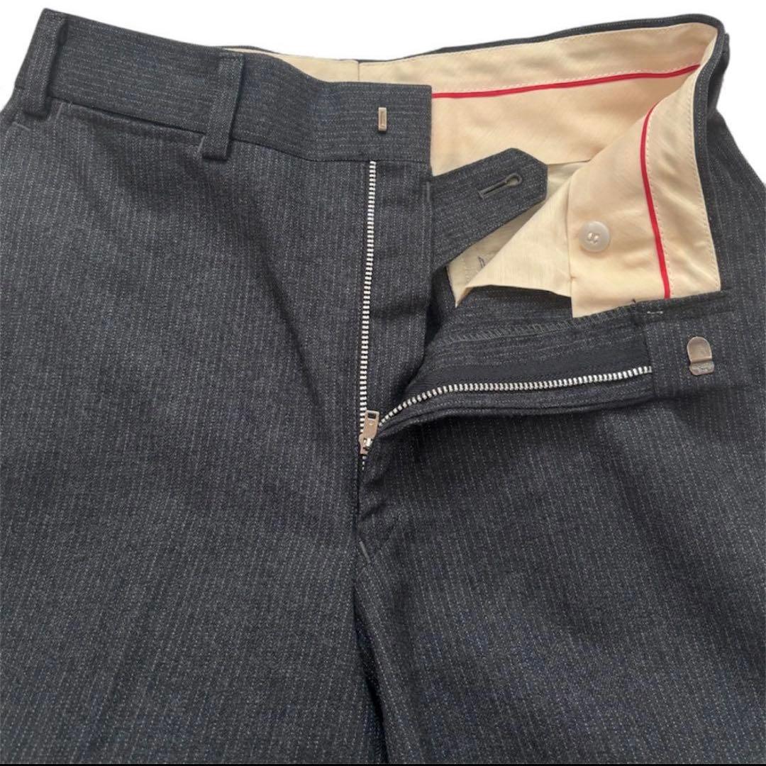 【美品】J. PRESS スリーピース スーツ グレー 毛 100% ストライプ