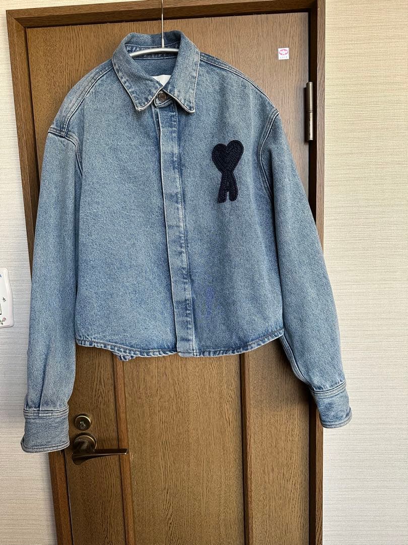 AmiParisデニムブルー クロップドジャケット
