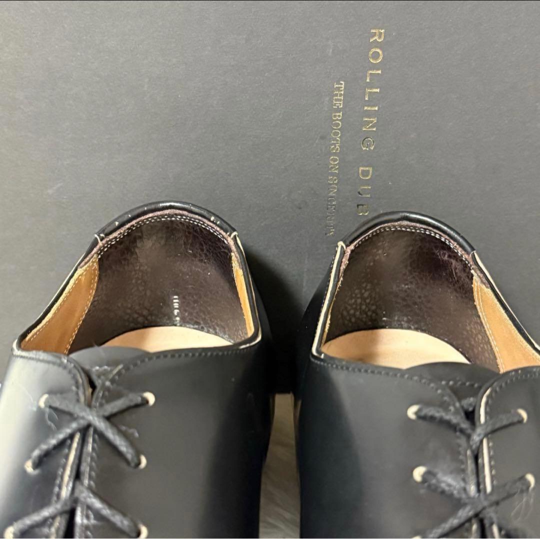 ローリングダブトリオ　マスターピース　ブラック　プレーントゥ サービスシューズ