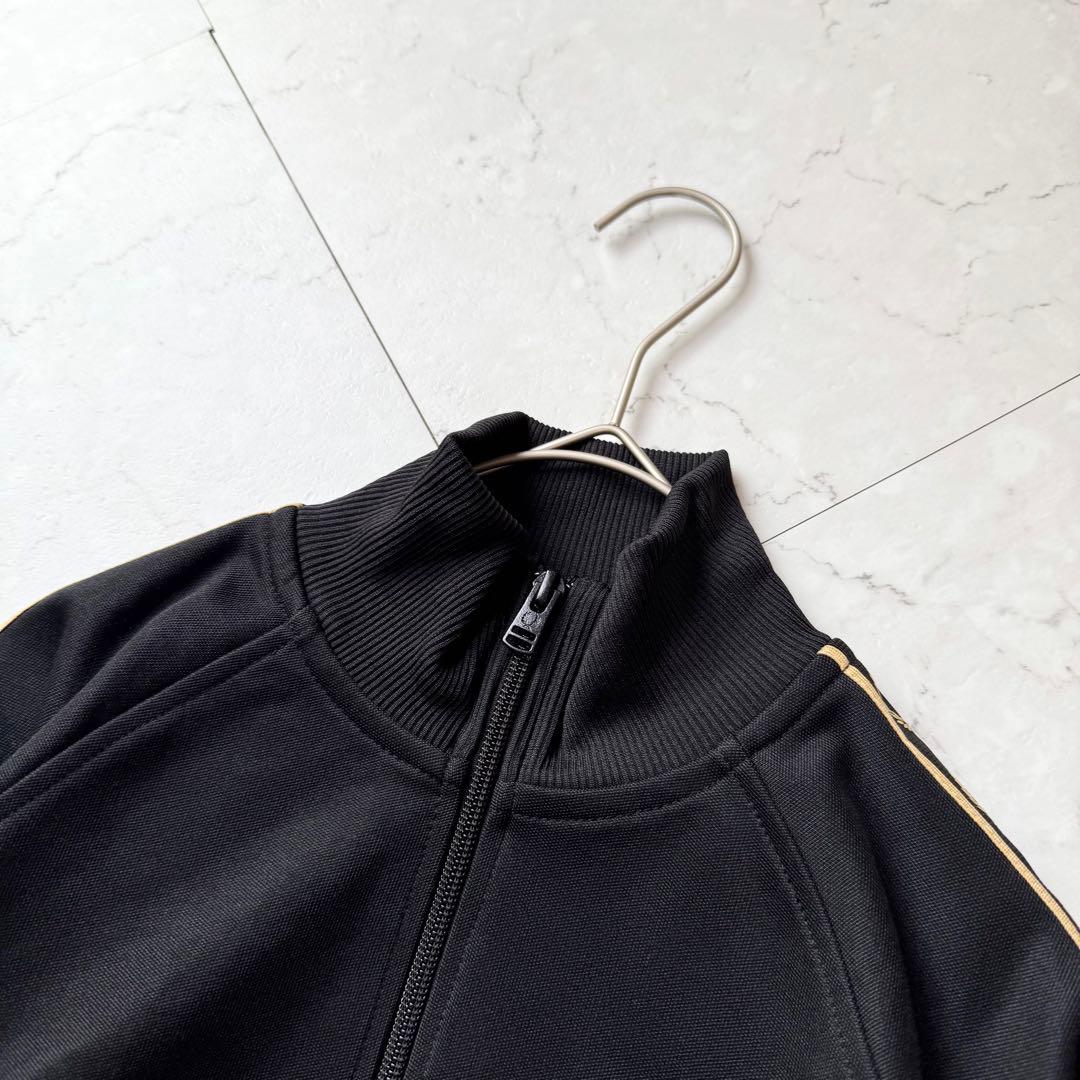 フレッドペリー トラックジャケット UK10 M テープロゴ ブラック ゴールド