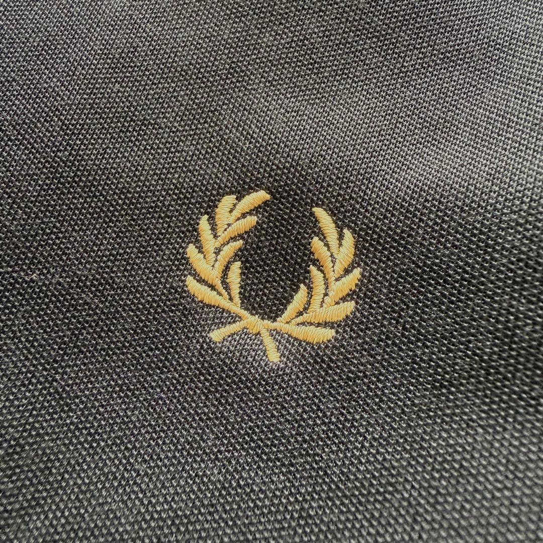 フレッドペリー トラックジャケット UK10 M テープロゴ ブラック ゴールド