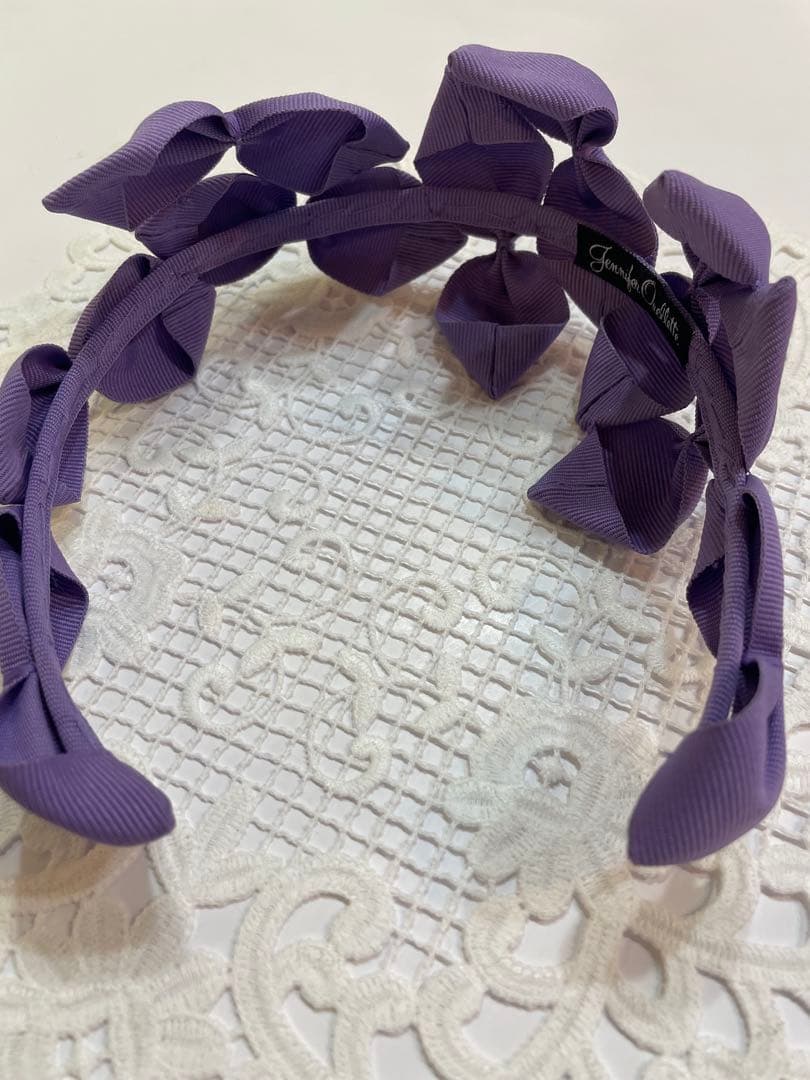 Jennifer Ouellette 紫 リボンヘアバンド