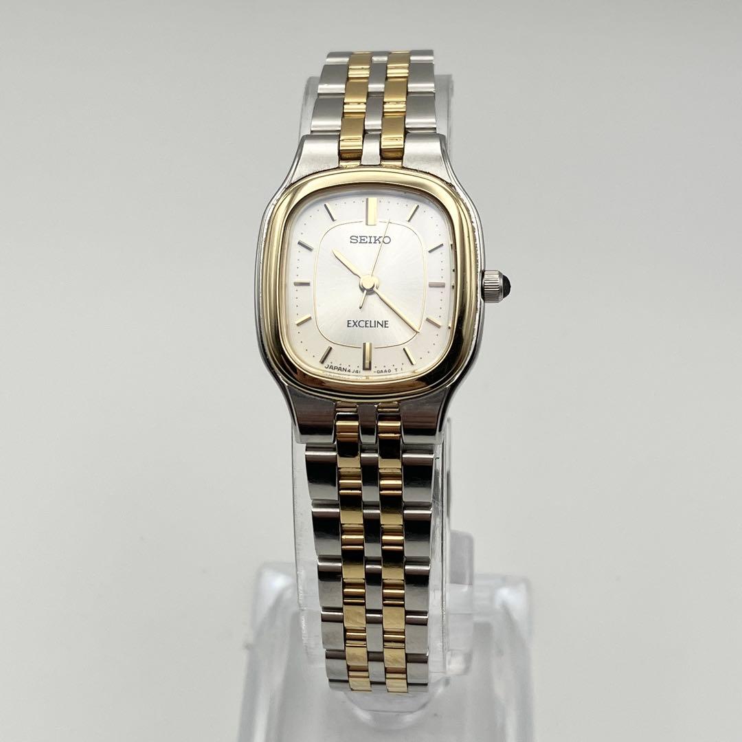 美品　稼働品　セイコー　エクセリーヌ　腕時計　レディース　クォーツ　コンビカラー