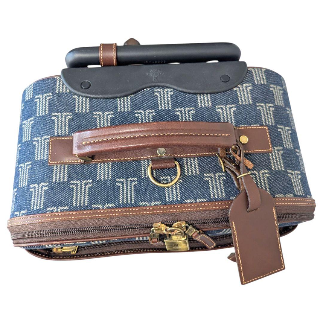 極美品☆激レア☆ランバン　キャリーバッグ　モノグラム　総柄　レザー