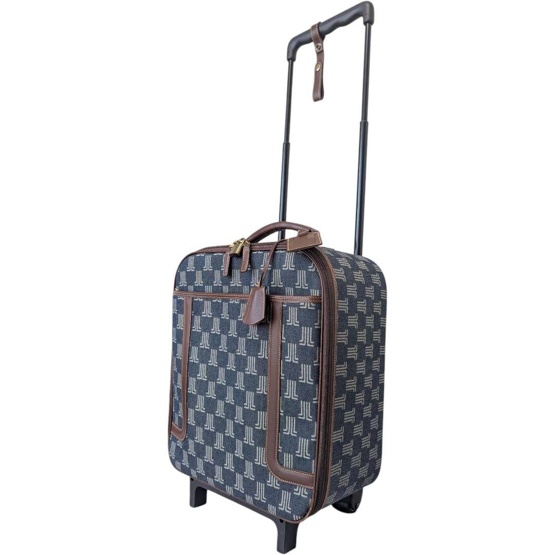 極美品☆激レア☆ランバン　キャリーバッグ　モノグラム　総柄　レザー