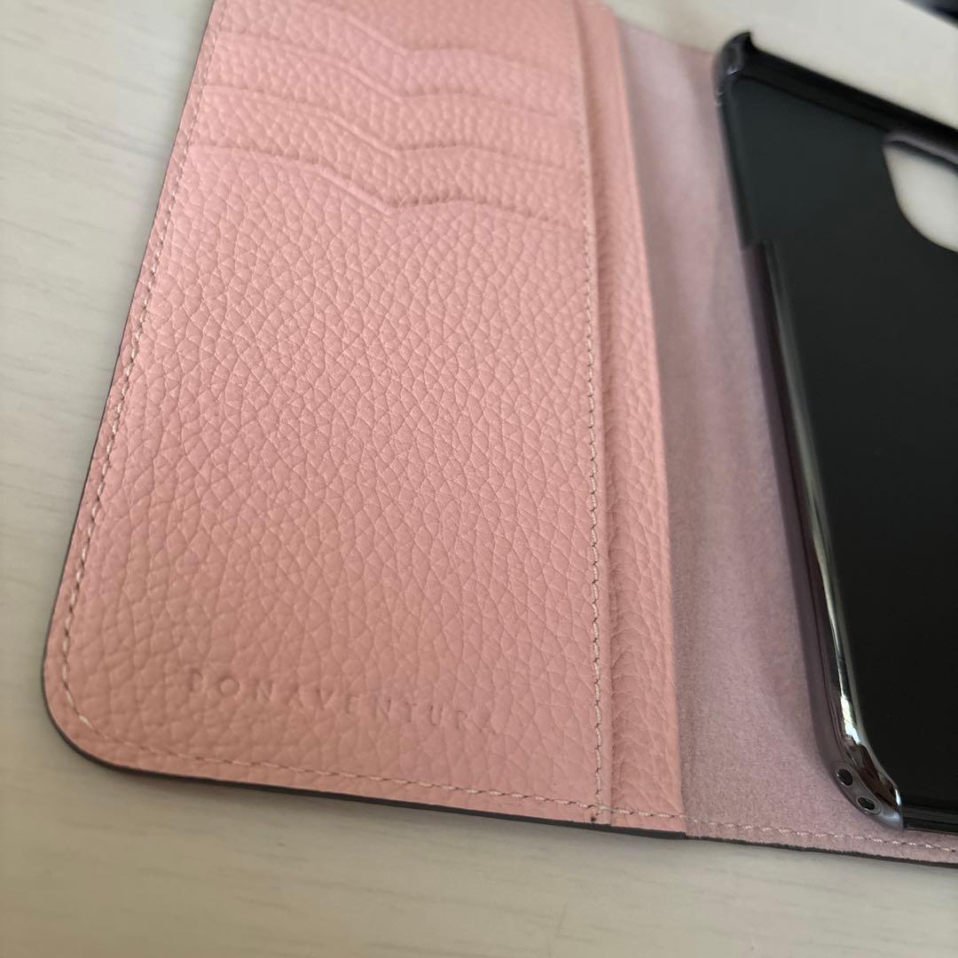 【超美品】BONAVENTURA iPhoneケース(グレージュ＋サクラ)
