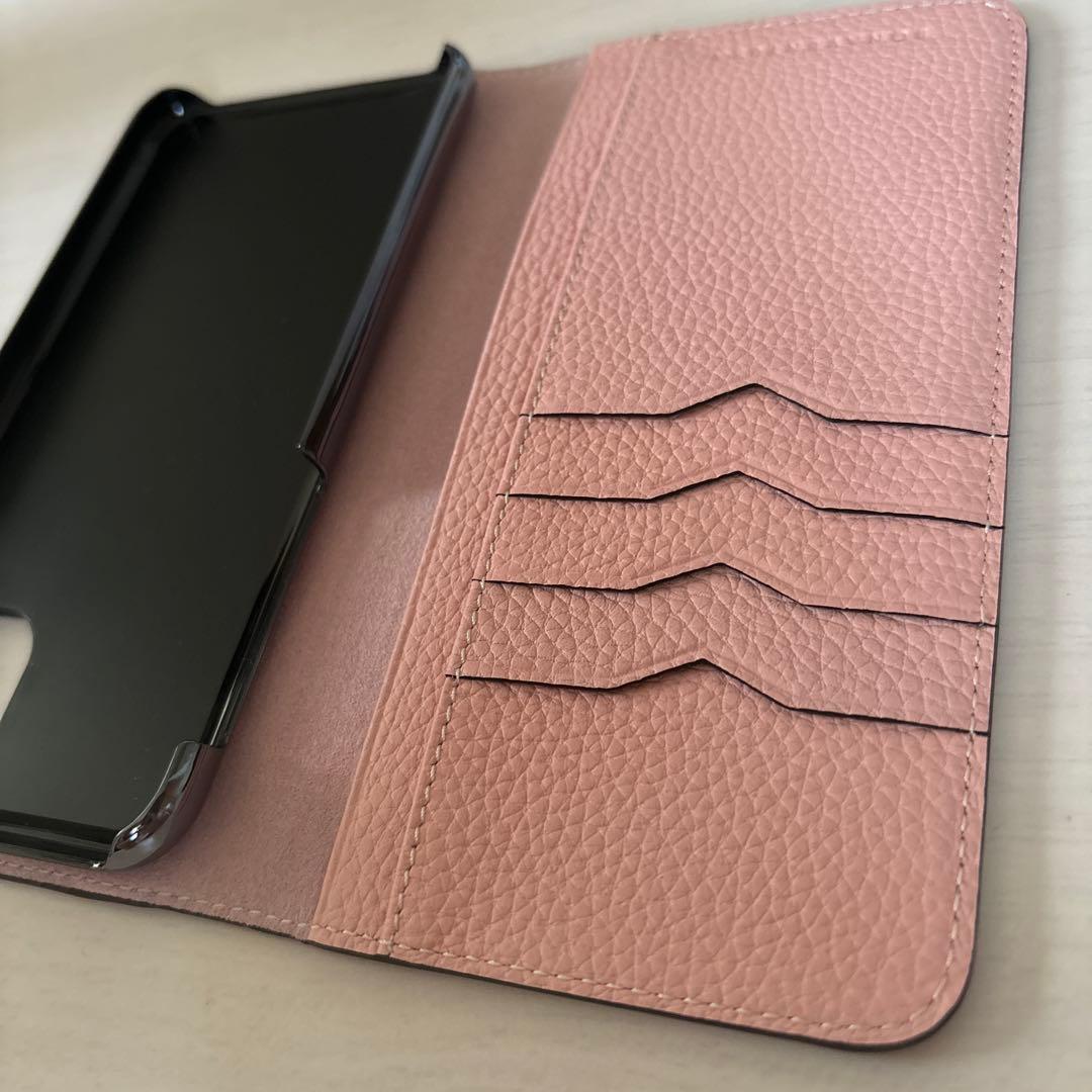 【超美品】BONAVENTURA iPhoneケース(グレージュ＋サクラ)