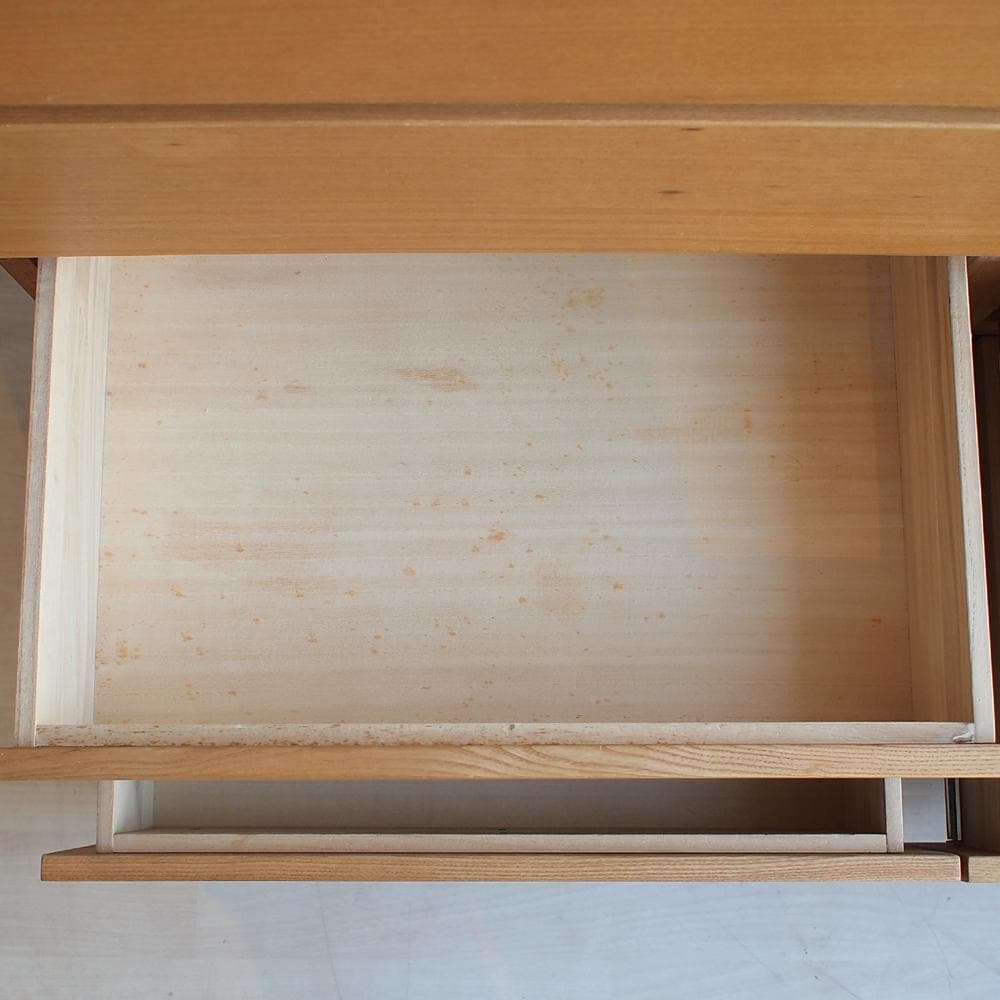 廃盤品 無印良品/MUJI タモ材 4段チェスト 120cm ZR23988