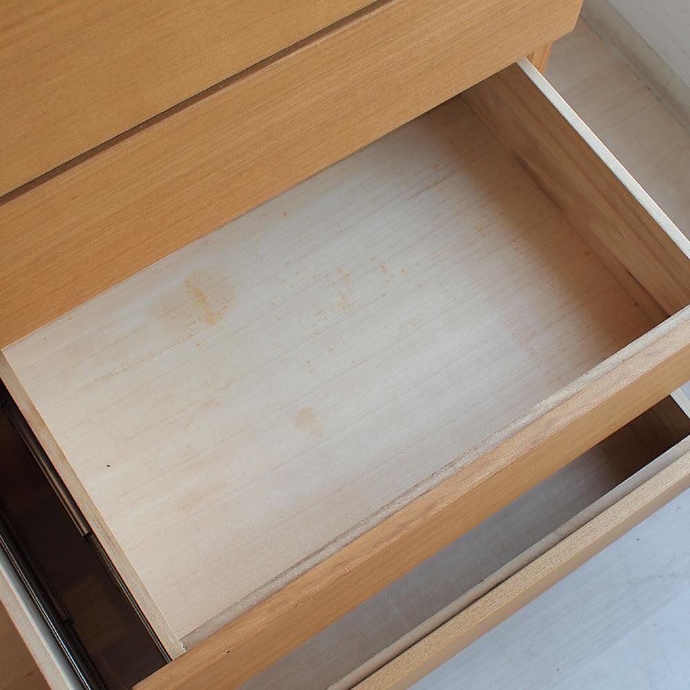 廃盤品 無印良品/MUJI タモ材 4段チェスト 120cm ZR23988