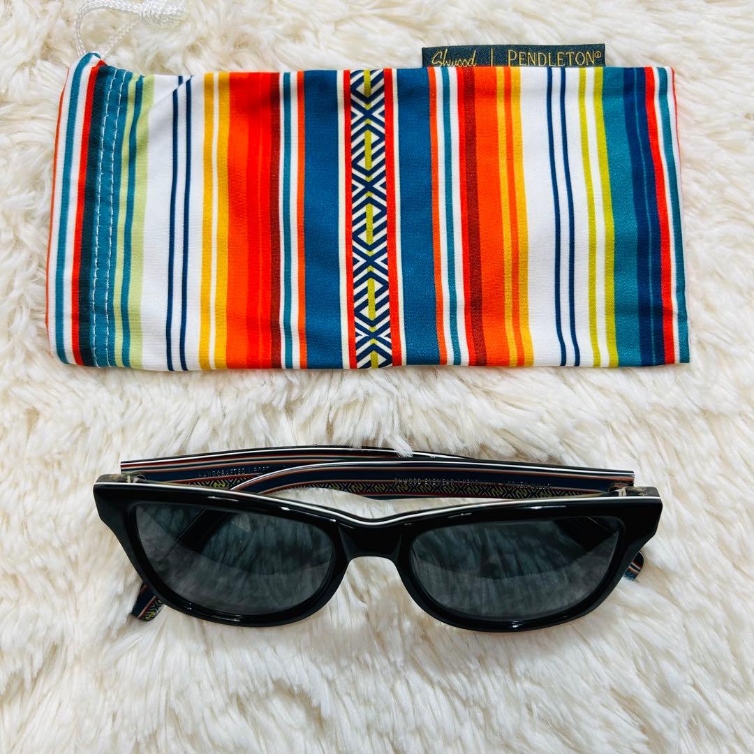松尾泰明様用☆極美品☆シュウッド × ペンドルトン サングラス ブラックウッド調