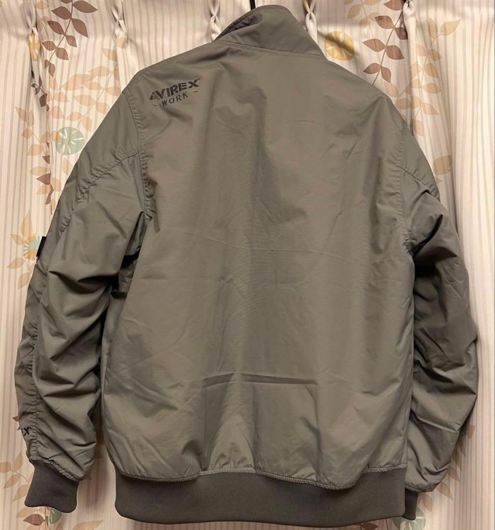 AVIREX WORK フライト防寒ジャケット アッシュグレー