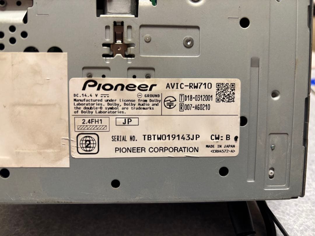 Pioneer AVIC-RW710 カーナビ　付属品