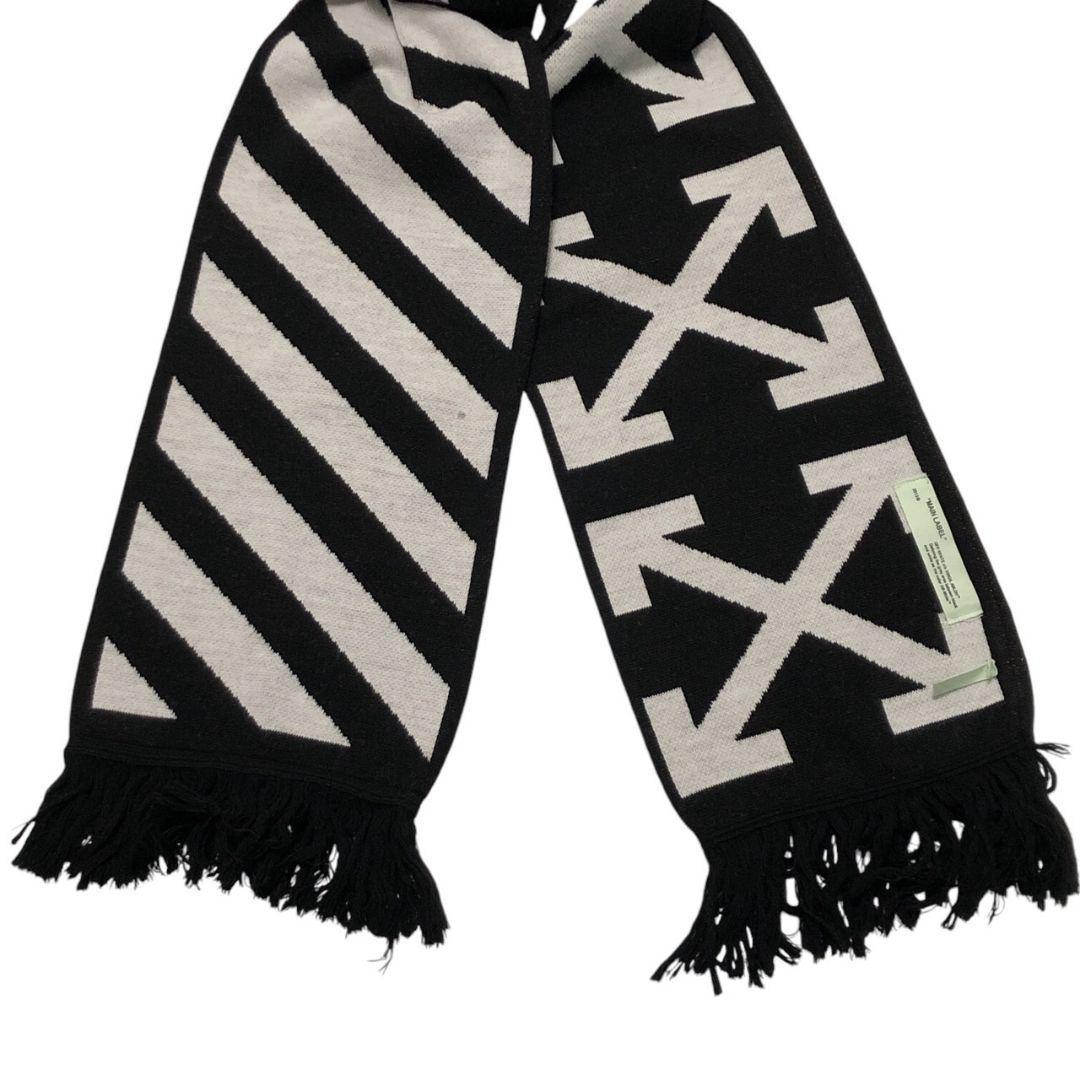 美品✨OFF-WHITE オフホワイト アローマーク 大判マフラー ニット