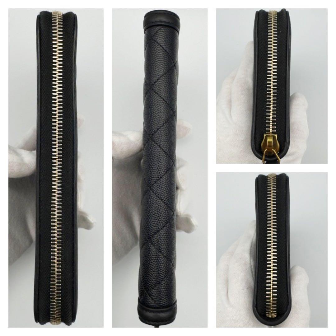 国内正規品　シャネル財布　マトラッセ　CCフィリグリー　ロングジップウォレット