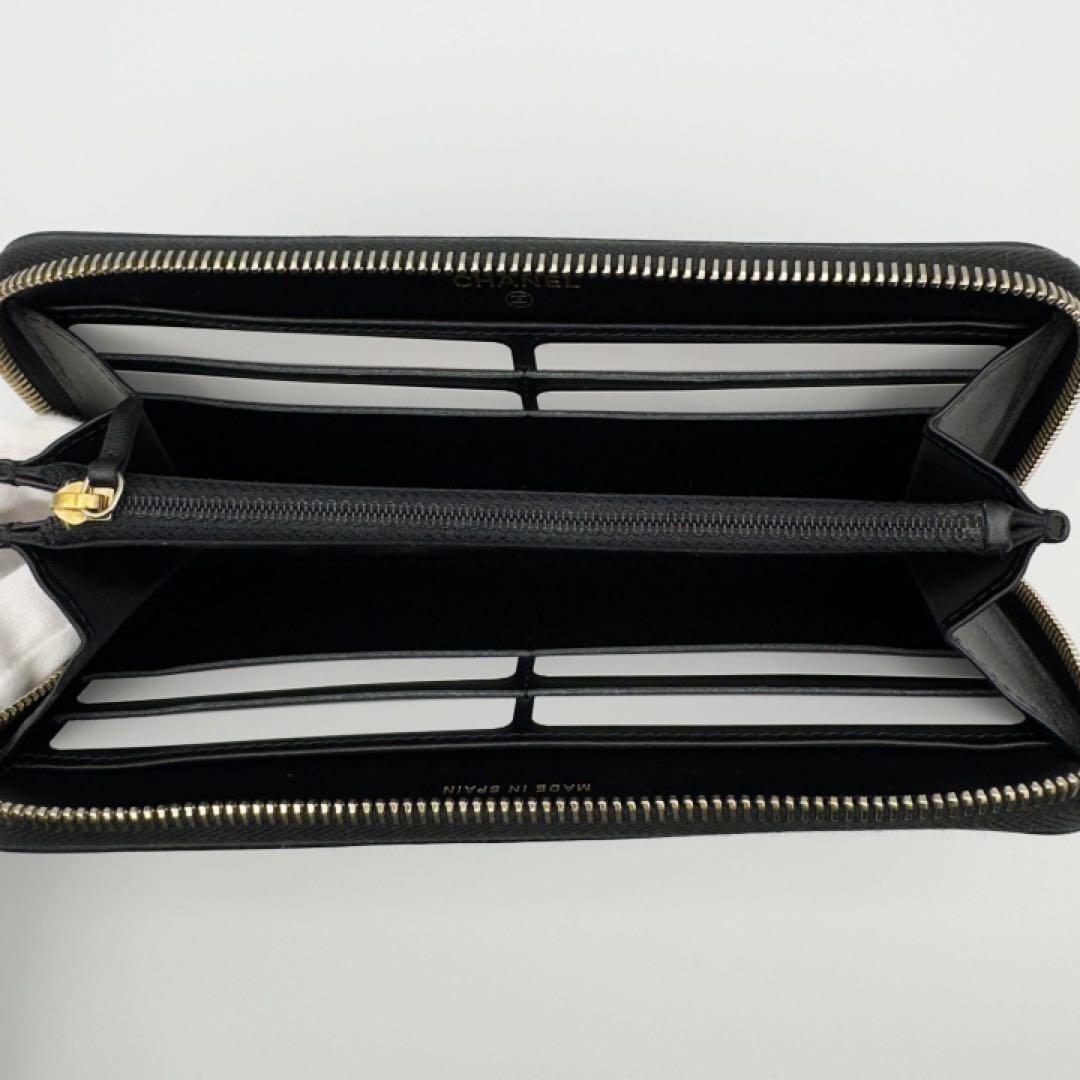 国内正規品　シャネル財布　マトラッセ　CCフィリグリー　ロングジップウォレット