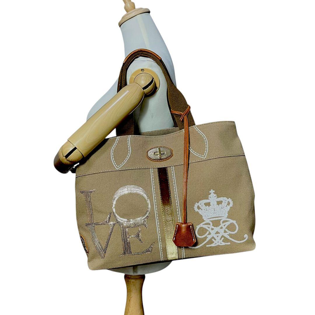 バッグ A.D.M.J Tote Bag Turn lock sequins crown