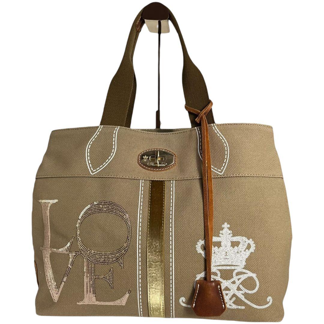 バッグ A.D.M.J Tote Bag Turn lock sequins crown