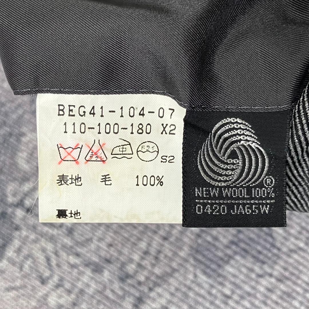 【超希少XL】バーバリーロンドン スーツ セットアップ ダブル 銀ボタン グレー