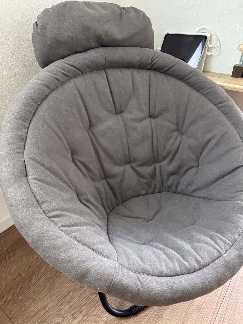 ひなたライフ 2way フォールディングチェア キャンバス オットマン付き