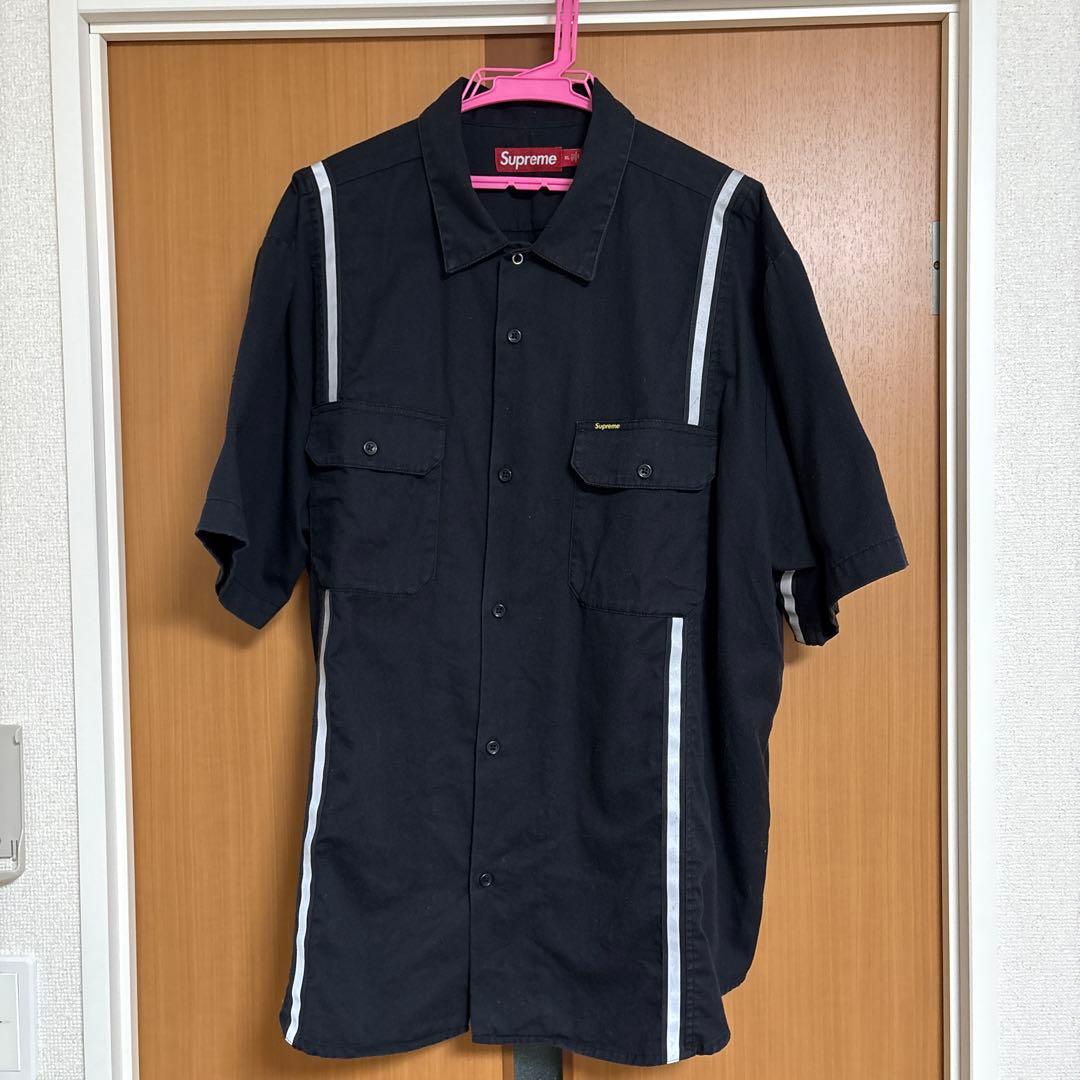 トップス supreme Reflective Stripe S/S Work Shirt