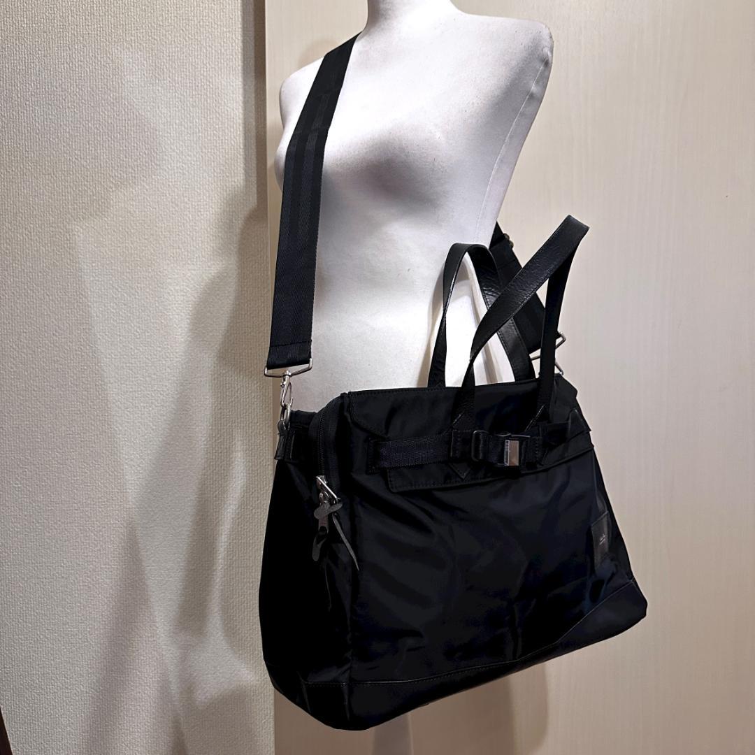 UNDERCOVER　トートバッグ／ショルダー紐付　黒　HR0979