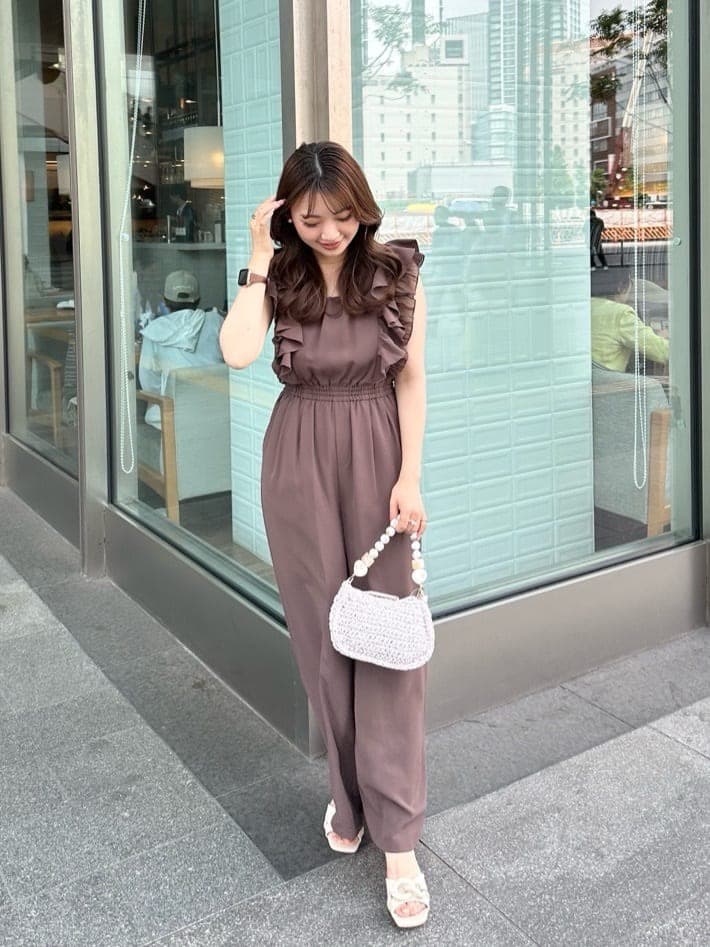 ココディール　最終値下げプリーツフリルオールインワン