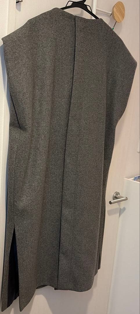 タグ付き　ella ジレ　ロングベスト　アウター　グレー