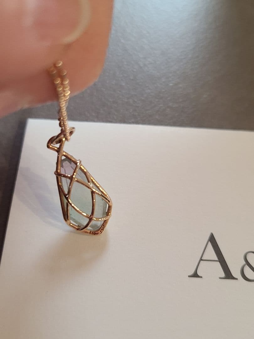 agete　チャーム　フローライト