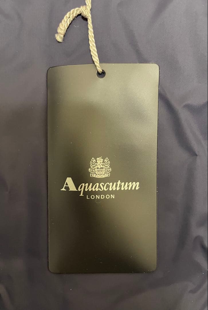 Aquascutum ステンカラーコート ダークネイビー