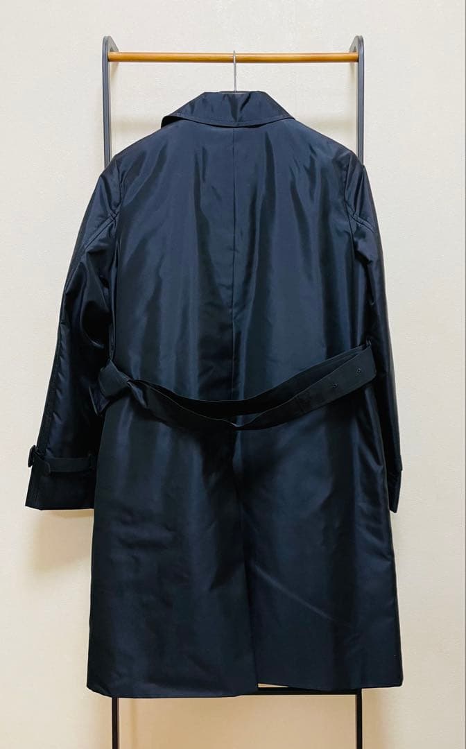 Aquascutum ステンカラーコート ダークネイビー