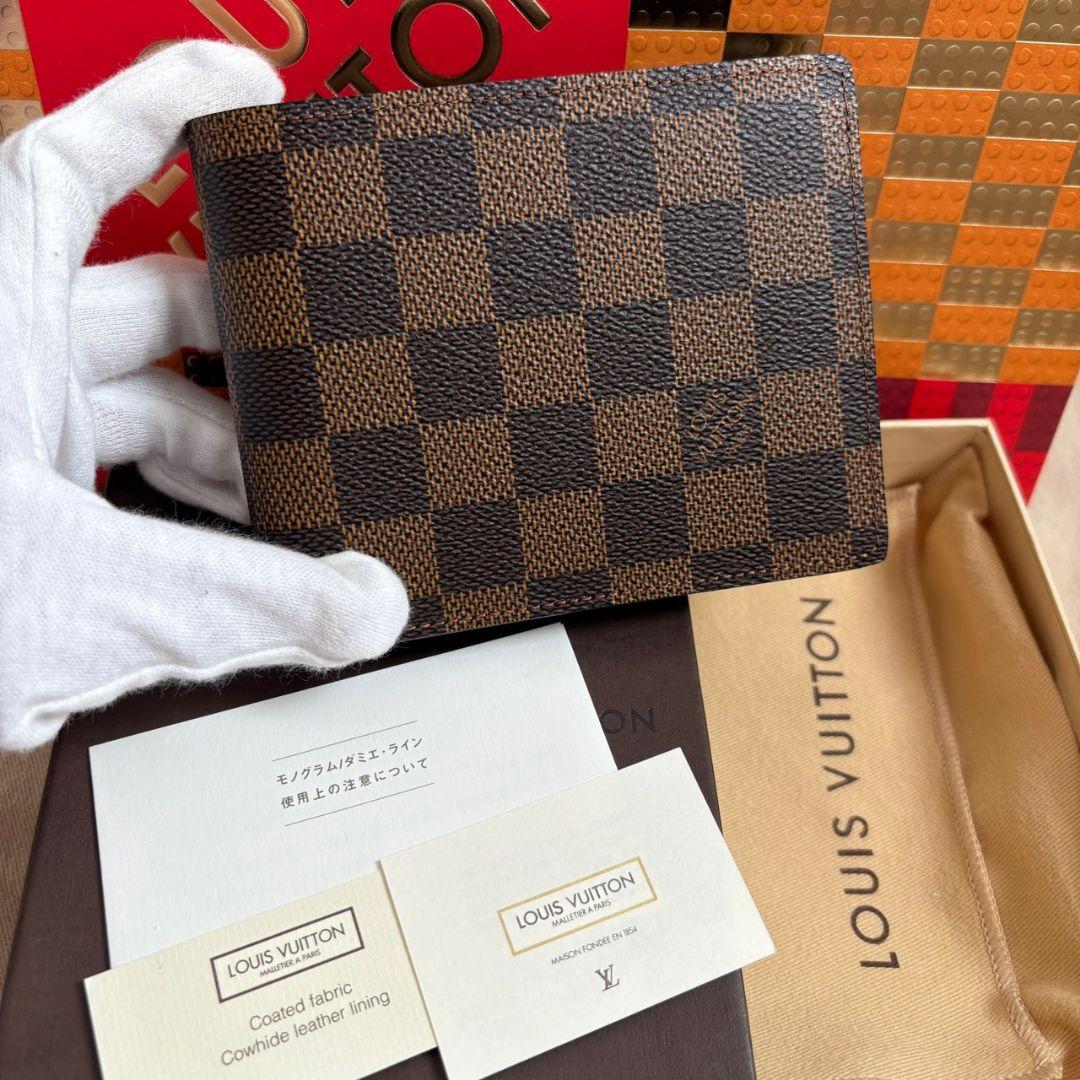 【新品】ルイヴィトン ダミエ エベヌ ポルトフォイユ・フロリン 二つ折り財布