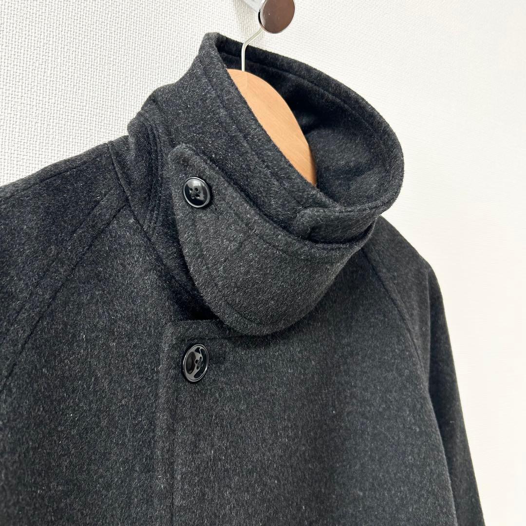 2024AW✨かぐれ　ウールシングルロングPコート　チャコール