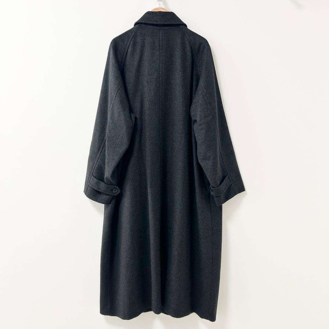 2024AW✨かぐれ　ウールシングルロングPコート　チャコール
