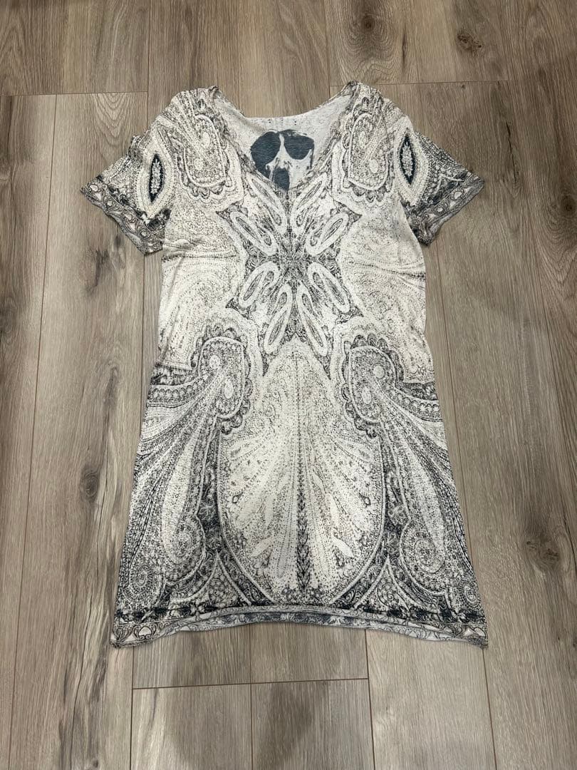 if six was nine スカルプリントTシャツ