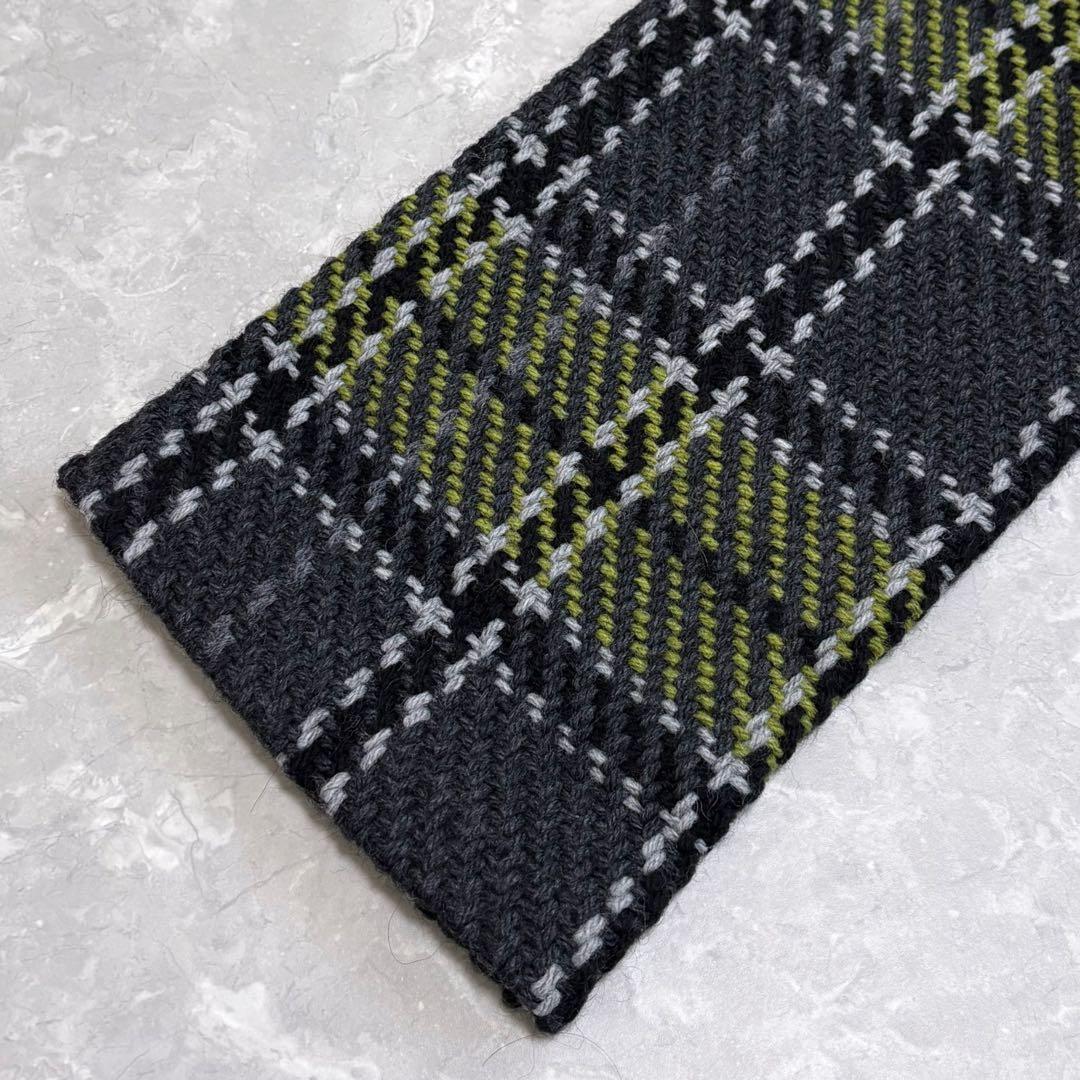 未使用　ジョンブラニガン　ジャーナル別注　ウール　チェック　フード　ニットコート